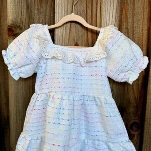 Tweed Eyelet Trim Janie and Jack Toddler Dress - NWT